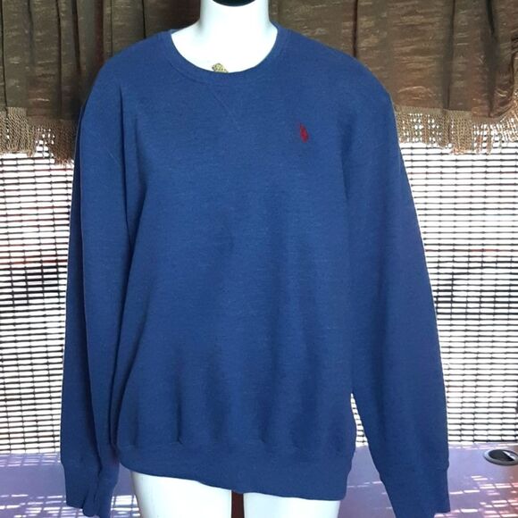 Us polo ASS M Blue CrewNeck SweatShirt‎ M - Picture 1 of 7